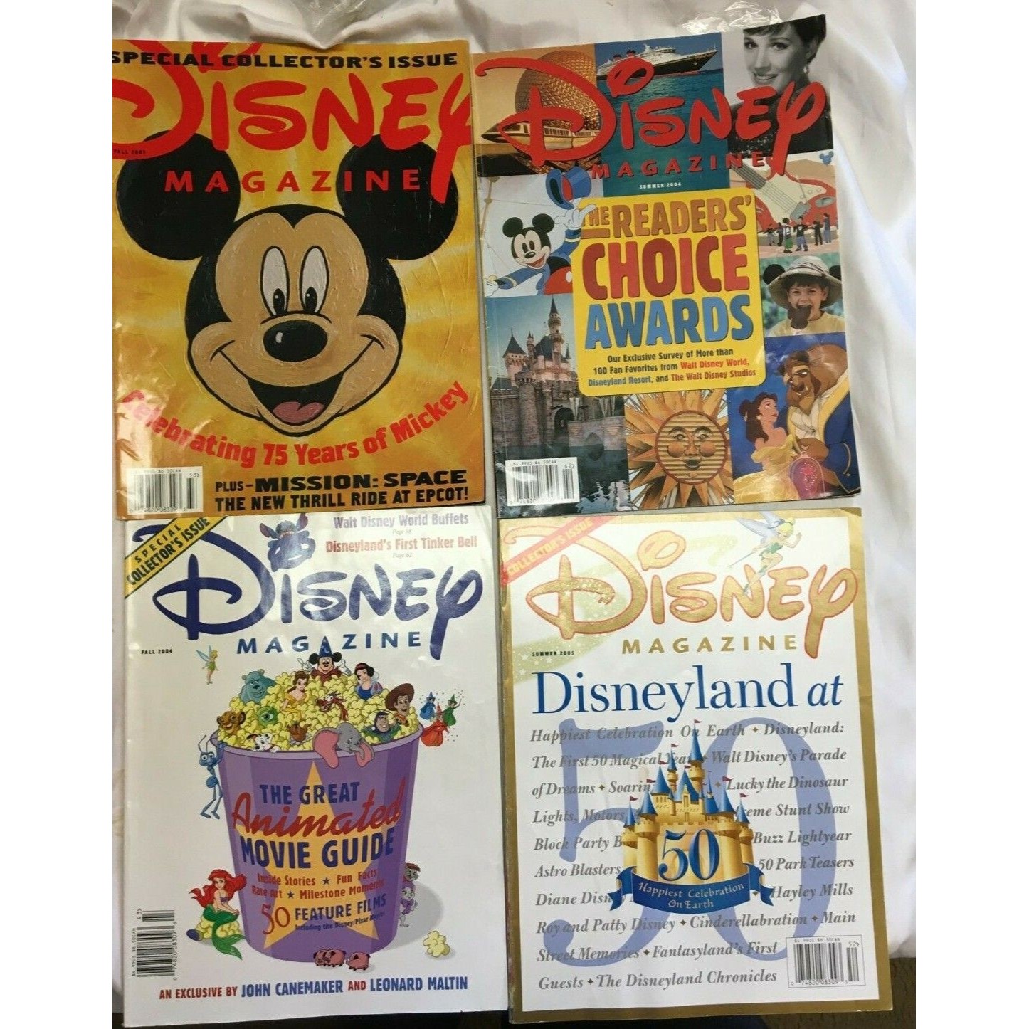 Disney Other | Disney Magazines 4, 75 Years, 50 Years, Reader's Choice Awards, Animated Movie | Color: Red | Size: Os