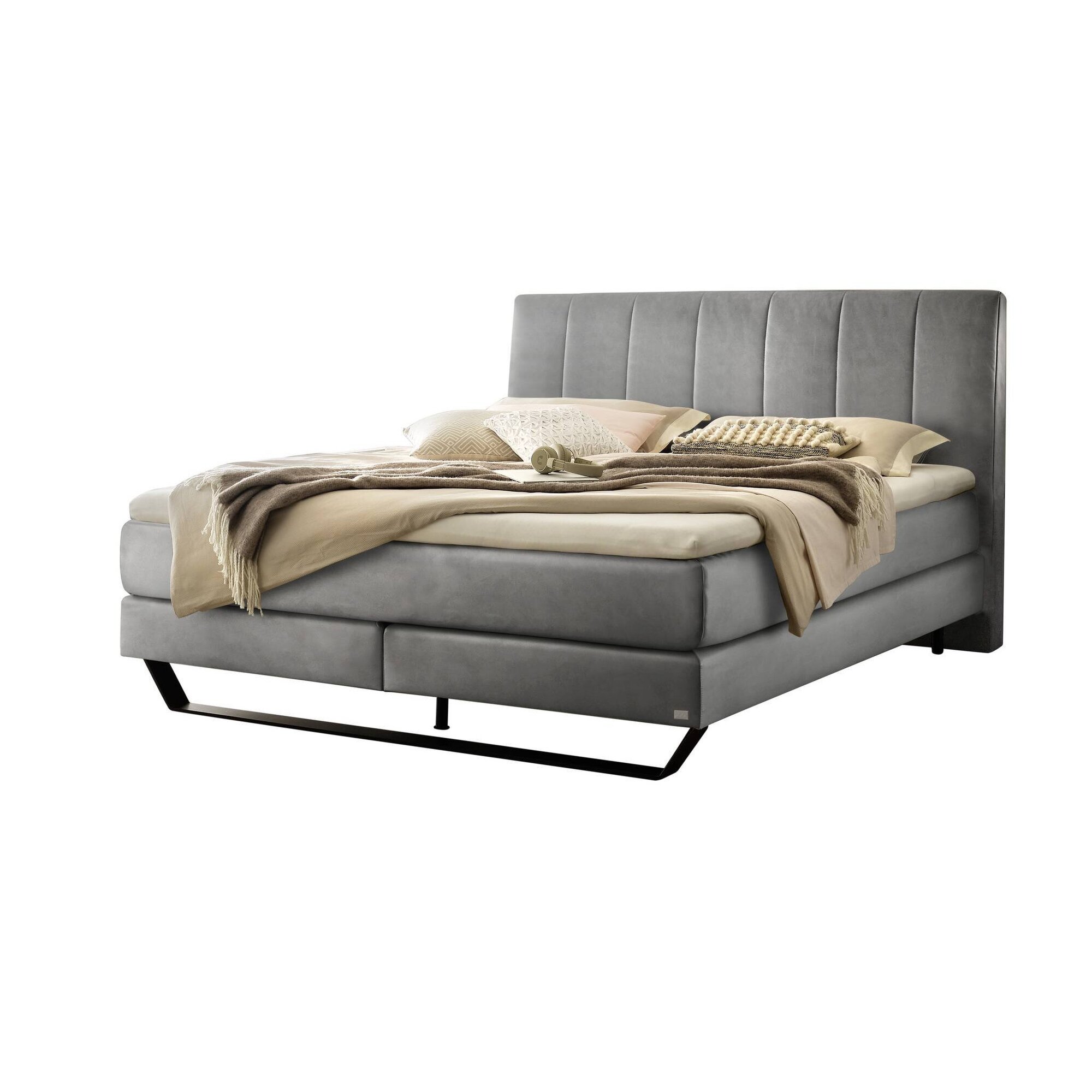 Hasena »Ambra« Boxspringbett 200x200 cm / Pace sand / Elegance-Top Image