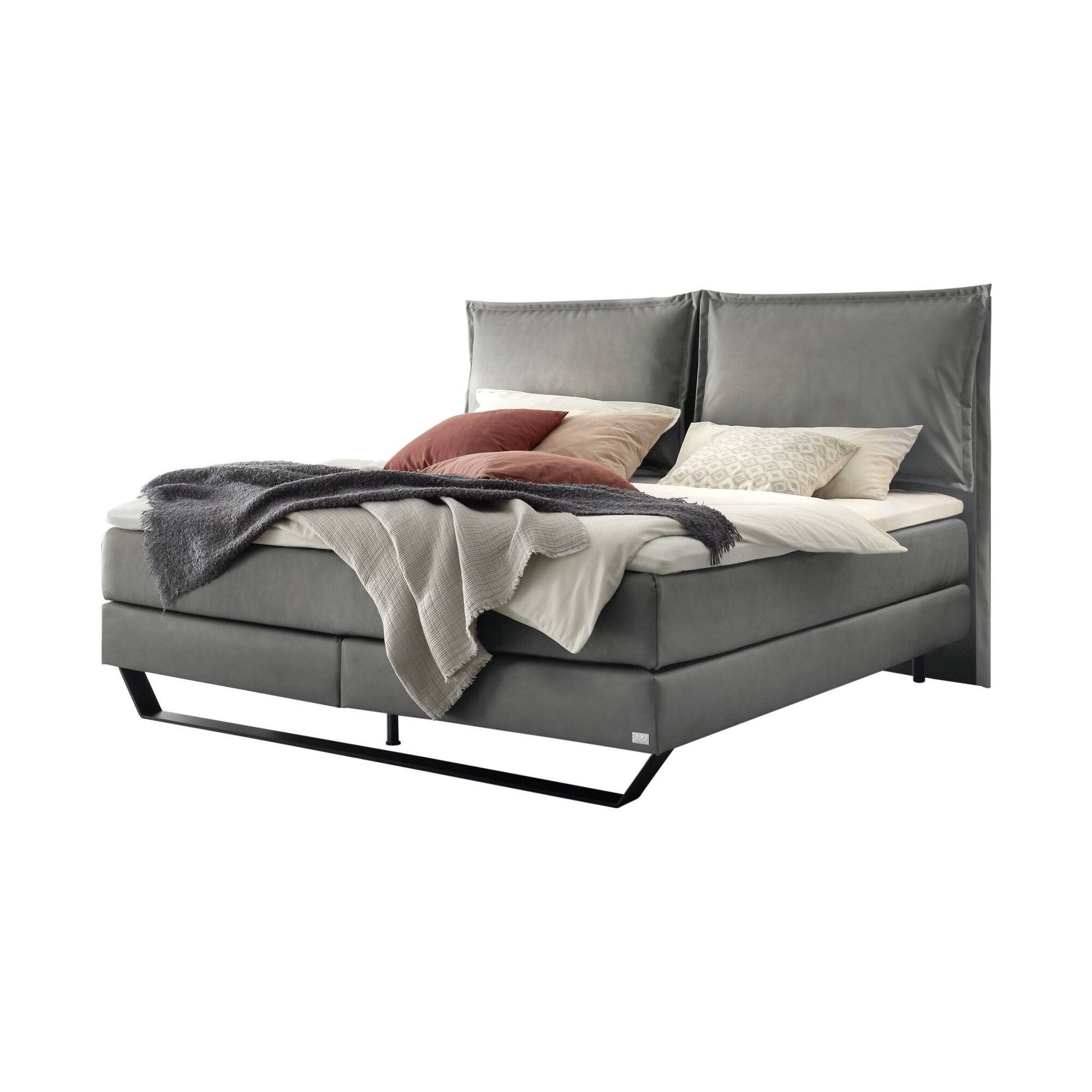 Hasena »Celina« Boxspringbett 140x200 cm / Pace sand / Bezug Matratze/Box nicht abnehmbar, Bezug Topper abnehmbar / Elegance-Top / Bezug Image