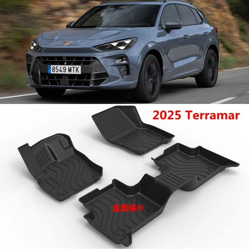 Geeignet für 2025 Seat CUPRA Terramar Autoteppich Allwetter-Fußmatte Kofferraummatte Passend für SEAT CUPRA Terramar Wasserdichte Bodenmatte Image