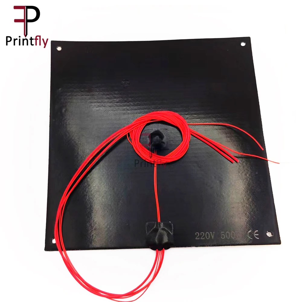 Anpassbare Silikon Heizung Pad Heizung 250mm x 250mm für 3d Drucker Wärme Bett Loch 6mm Image