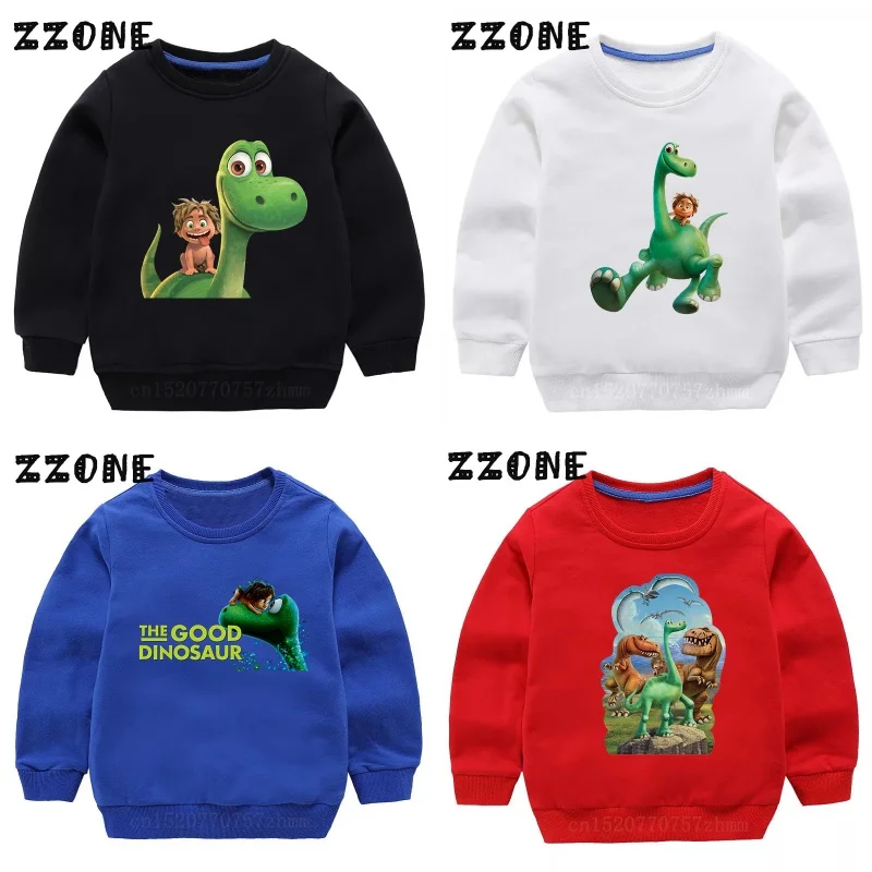 Kids Sweatshirts The Good Dinosaur Arlo Spot Print Cartoon Children Hoodies Autumn Baby Pullover Outwear Tops Girls Boys Clothes