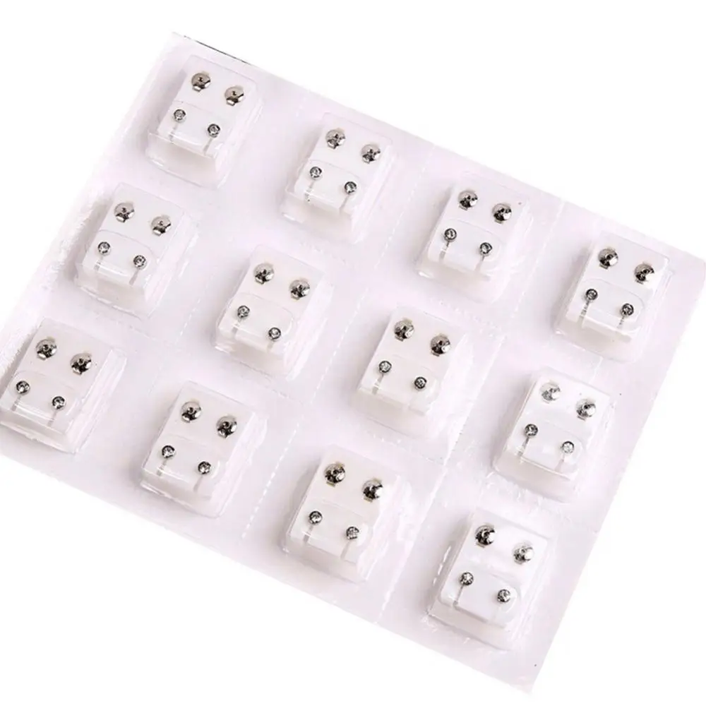 12 Paar Ohrpiercing-Werkzeug, Metall-Ohrstecker, Nadel, Ohrringe für Piercing-Maschine, Ohrpiercing-Werkzeug-Set Image