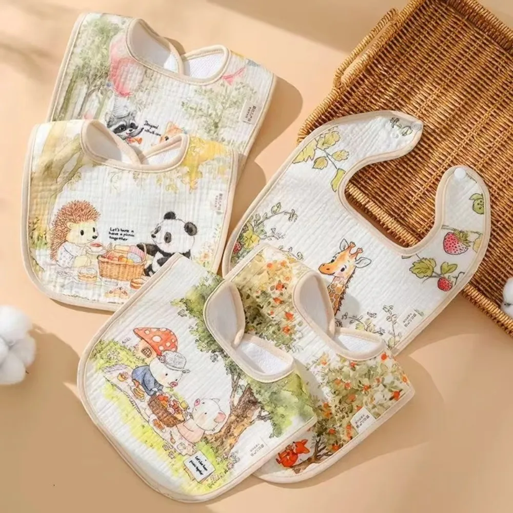 Bavoirs en coton pour bébé, col réglable, vêtements de soins pour bébé, lavables, imperméables, protection alimentaire pour filles et garçons, nouvelle collection