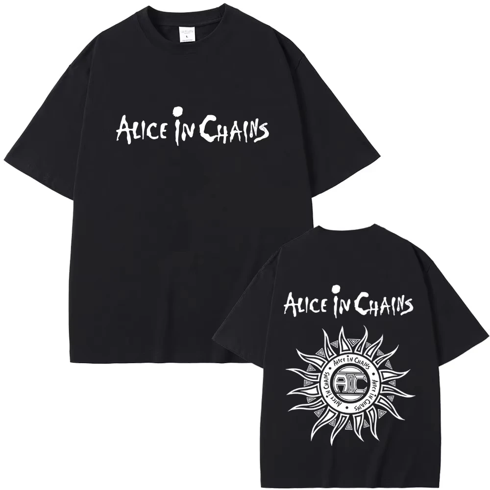 Rock Band Alice in Chains T-Shirts für Männer und Frauen Gothic Punk Coole Streetwear Herrenmode Vintage Übergroße Weiche Baumwoll-T-Shirts Tops Image