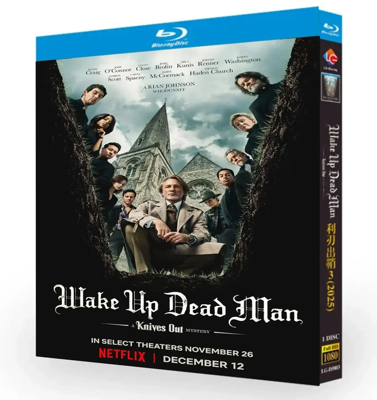 Wake up Dead Man : Un mystère aux coups de couteau 2025 Blu-ray Disc Haute Définition BD - Mystery Thriller DVD