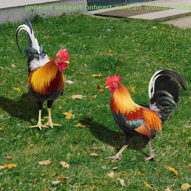 Figurine de poule résistante aux intempéries pour ferme, patio, pelouse, jardin, maison, 1 pièce, statue de coq de jardin, sculpture de poulet en acrylique pour décoration de jardin