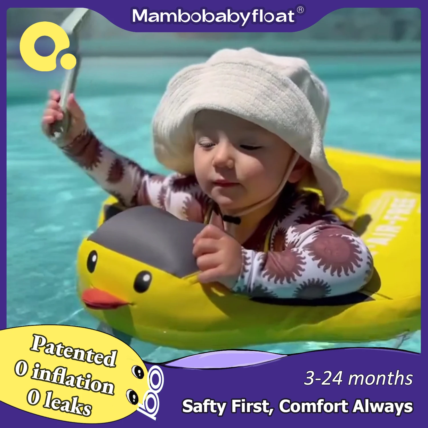 Mambobaby Float VIP 3 Dropshipping Nicht aufblasbarer Babyschwimmer mit Baldachin Taille Schwimmen Brustschwimmer Spa Boje Trainer Lieferant Image