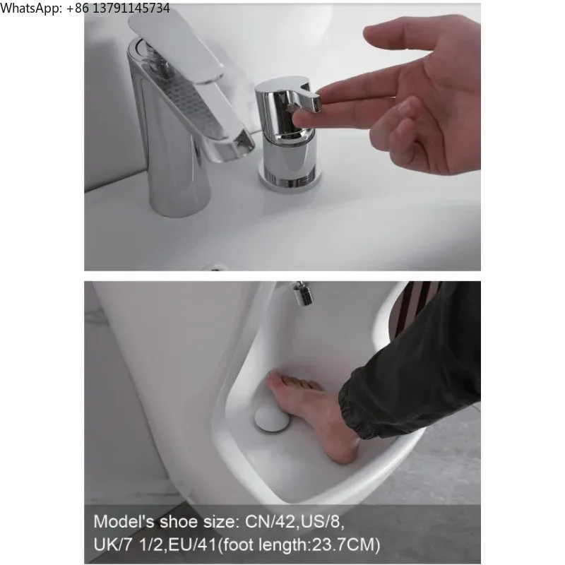Badezimmer-Waschbecken Fußmontiertes Standwaschbecken Weißes Keramik Hand- und Fußwaschbecken