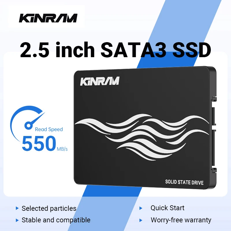 KinRam 2.5 SATA 3 SSD 512GB SSD 256GB 240GB Laptop-Festplatte 120GB 128GB 1TB Interne HDD 64GB Solid-State-Laufwerk für PC Desktop Image