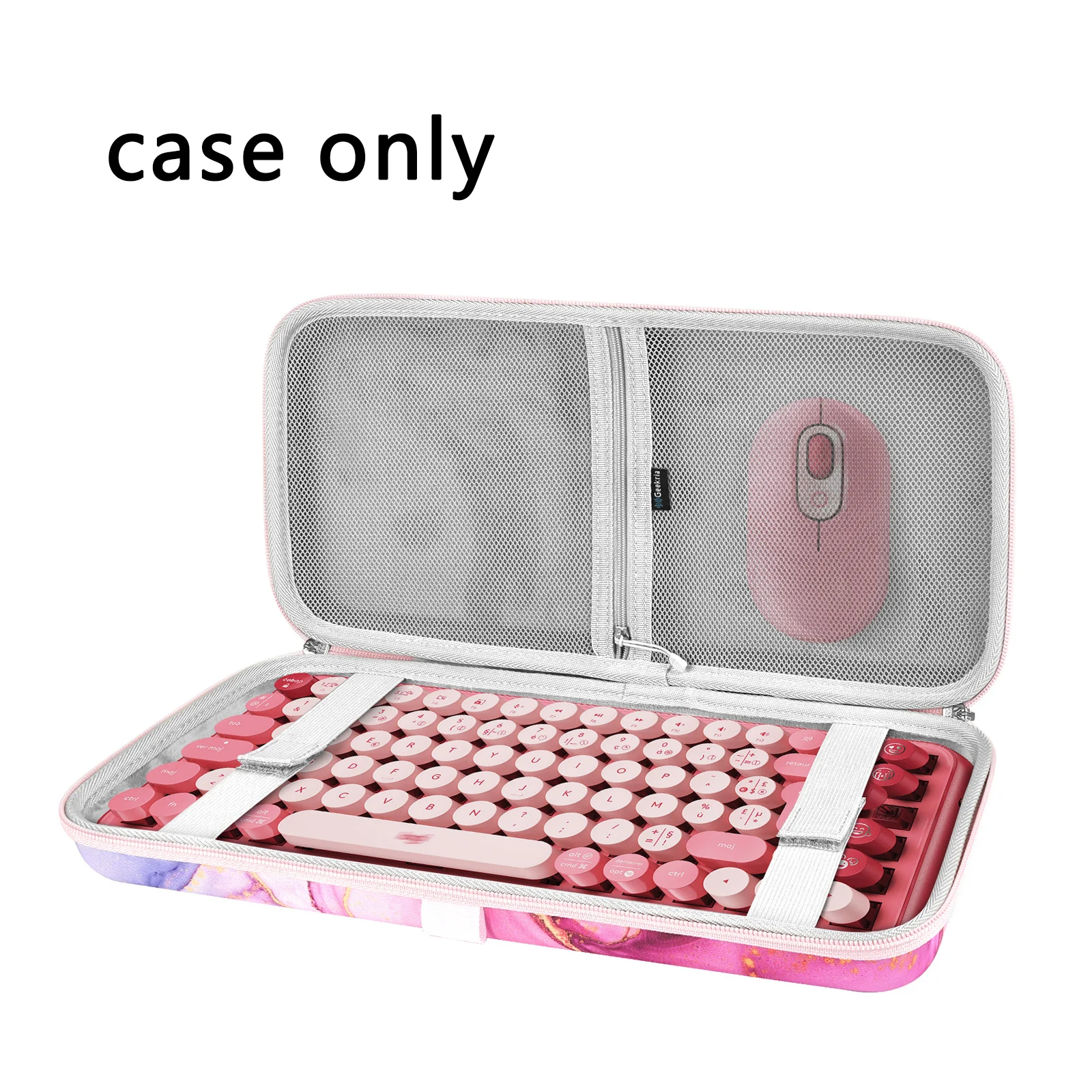 Geekria 75 % Tastaturhülle, Hartschalen-Reisetasche für kabellose tragbare Tastatur mit 84 Tasten, kompatibel mit Keychron K2 Image