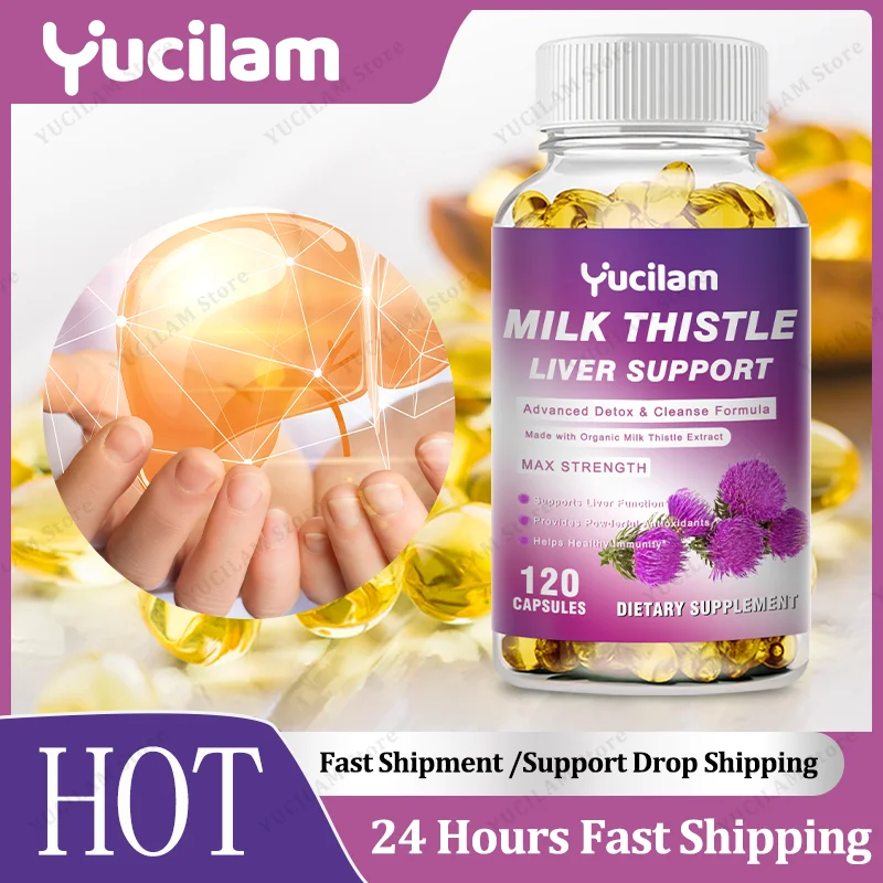 Organic Milk Thistle Capsules - 30x Concentrated Seed Extract - Liver Detox And Cleanse - Liver Function And Overall Health
