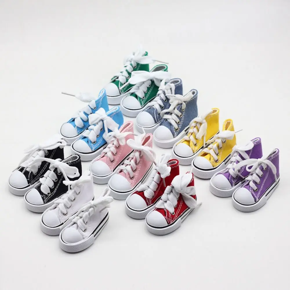 1 Paar 7,5 cm Segeltuchs chuhe für bjd Puppen schuhe Tennis schuhe Puppe Anzieh zubehör geeignet für 23 Zoll Puppen geschenk für Mädchen