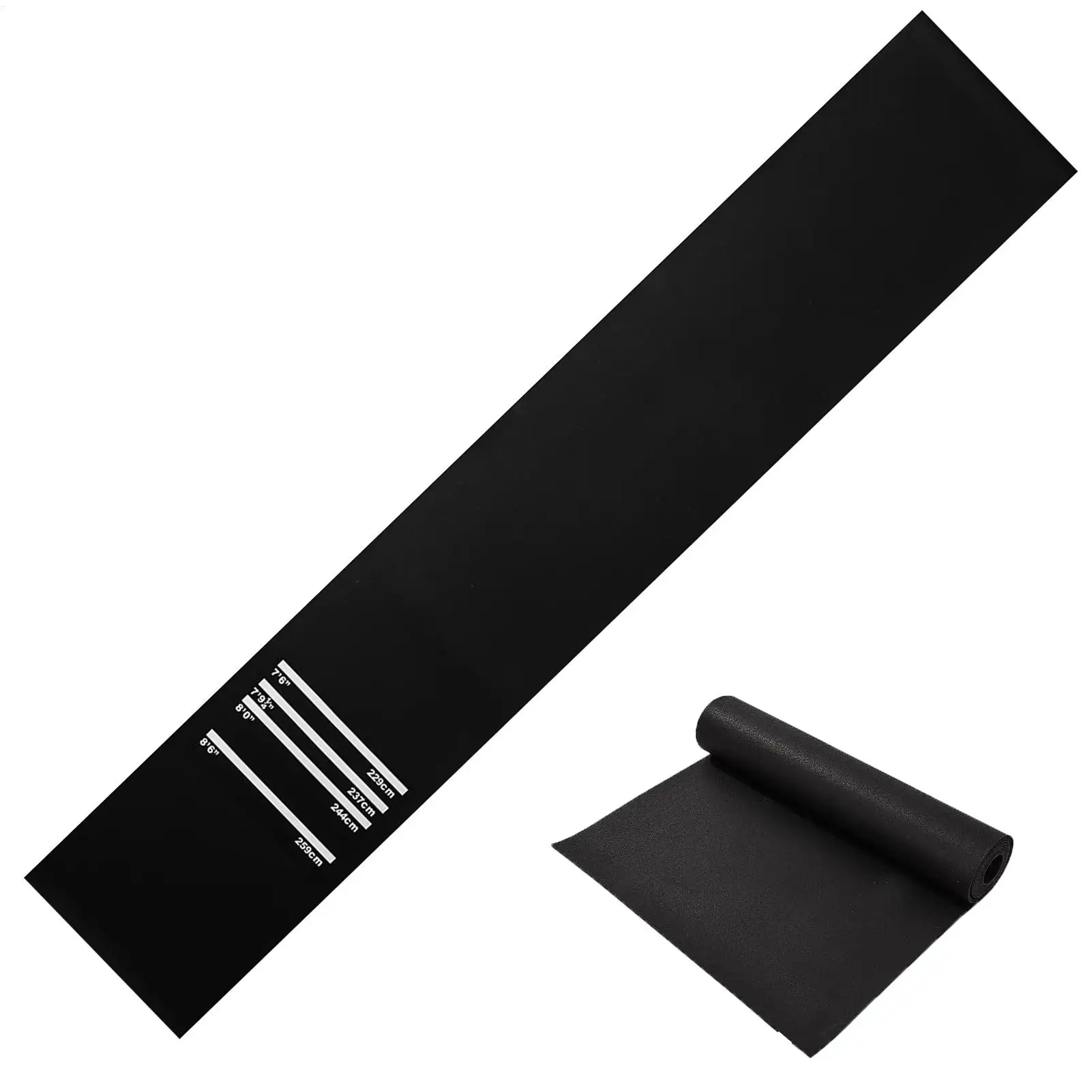 Multifunktionale Dartmatte mit Gummigranulat, rutschfeste Dartscheibe, 4 Wurfweiten, rutschfester Dart-Teppichläufer 300x34cm. Image
