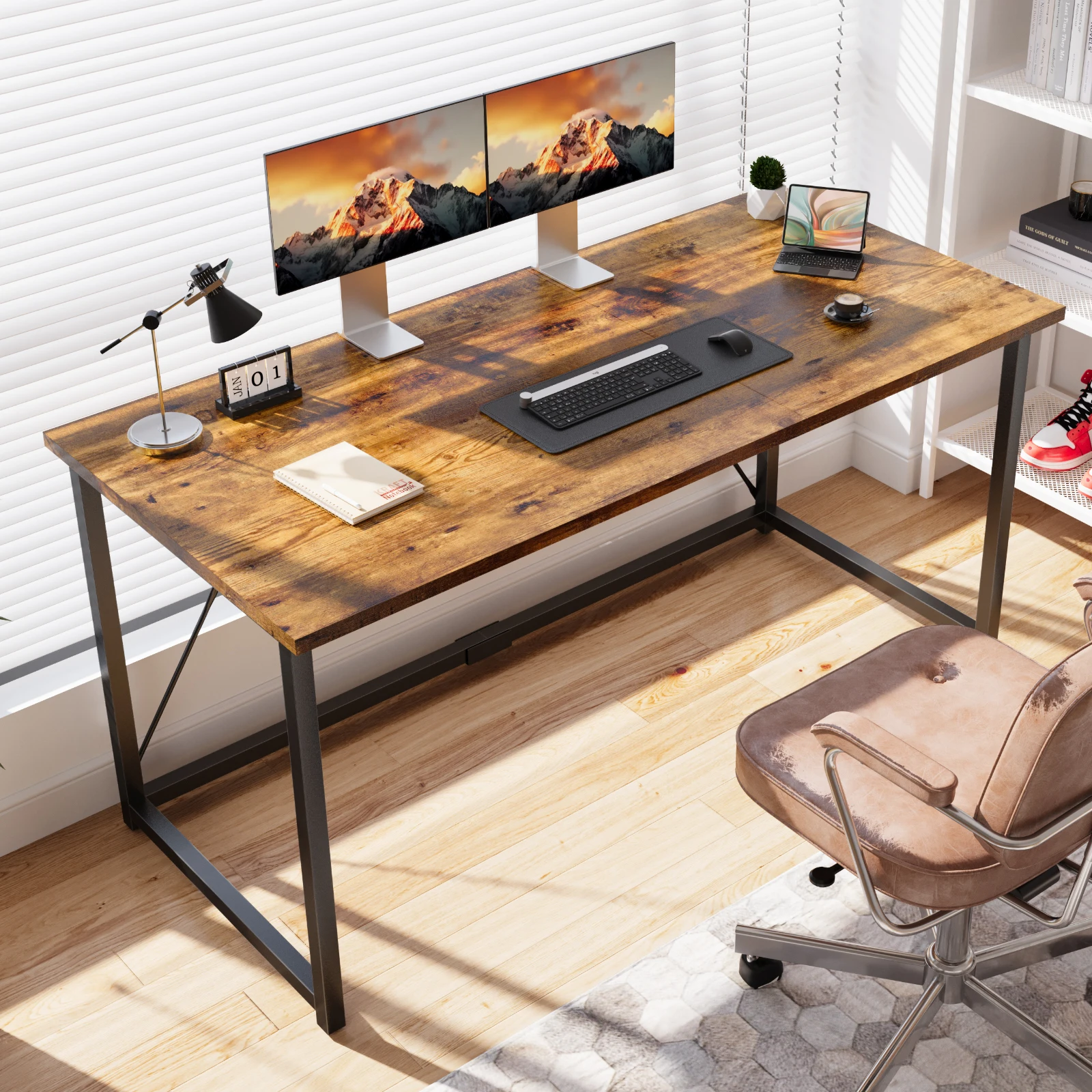 Devoko Computertisch, Tisch, kleiner Arbeitstisch 140 x 50 x 75 cm für kleine Räume, für die Arbeit