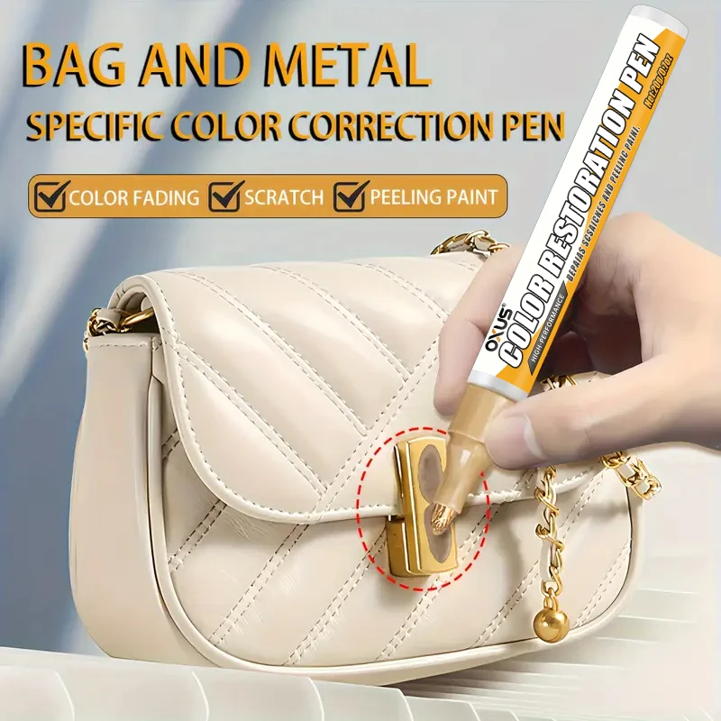 Beutelknopf, Reißverschluss, Oxidation, Ausbesserungsstift, Mehrzweck-Metalllack-Reparaturmarker für einfache Anwendung, langlebig Image
