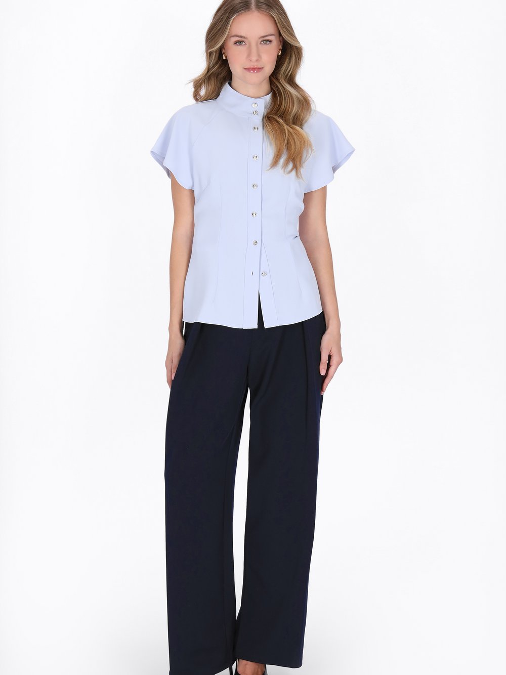 Dreimaster Bluse Damen hellblau, XS Image