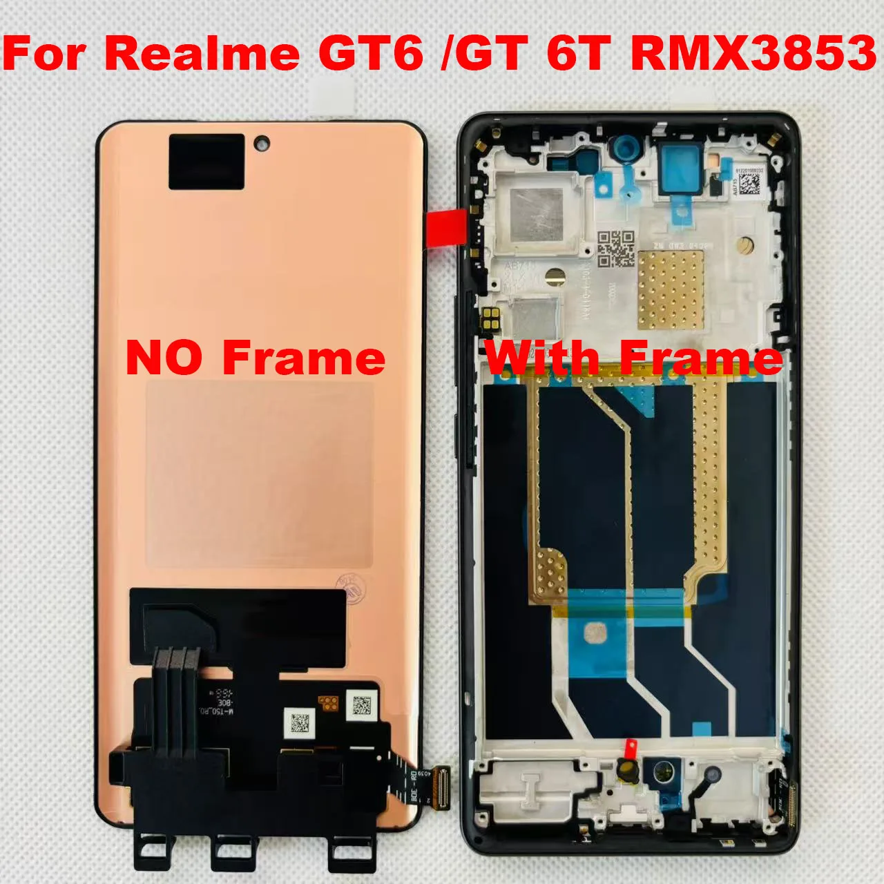 Original 6,78 "Amoled Für Oppo Realme GT6 RMX3851 LCD Display Touchscreen Digitizer Für Realme GT 6T RMX3853 Display mit rahmen Image