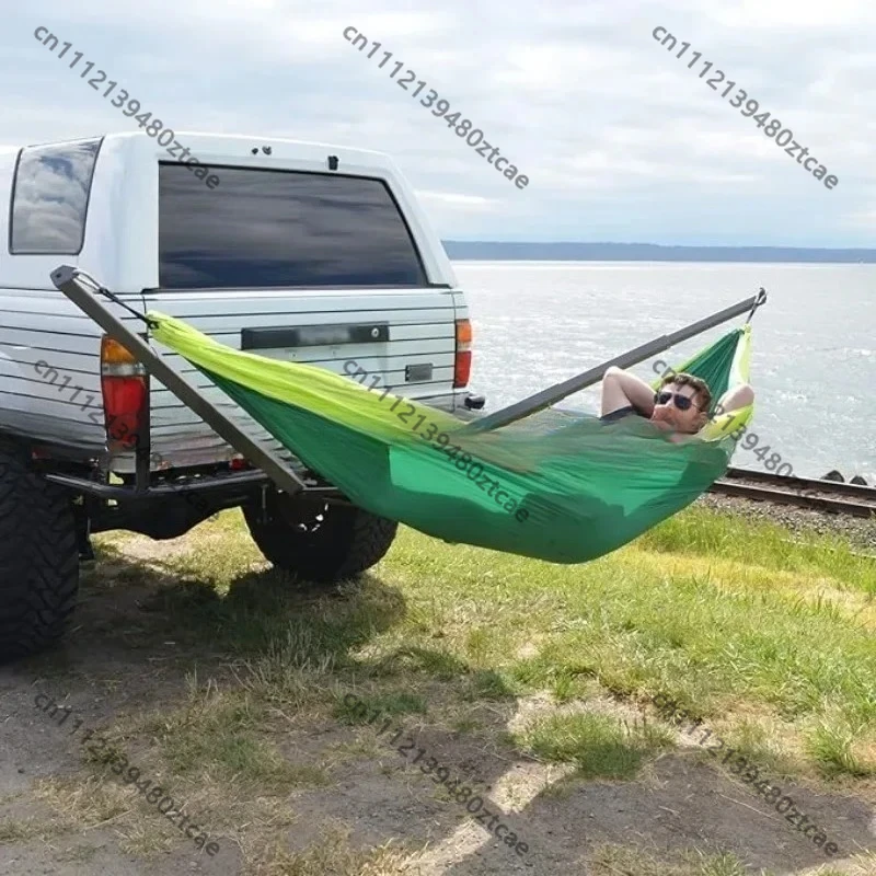 Fahrzeug-Hängemattenhalterung für Anhängerkupplung, tragbare Fallschirmbett-Halterung, Outdoor-Camping-Auto-Hängematten-Stützzubehör Image