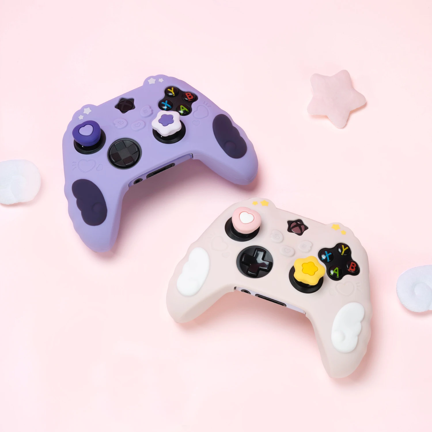 Star Wings Love Silikon Soft Protector Aufkleber Haut für Xbox Series X/S Game Controller Case XSX XSS Thumb-Stick Grip Cap Cover Image