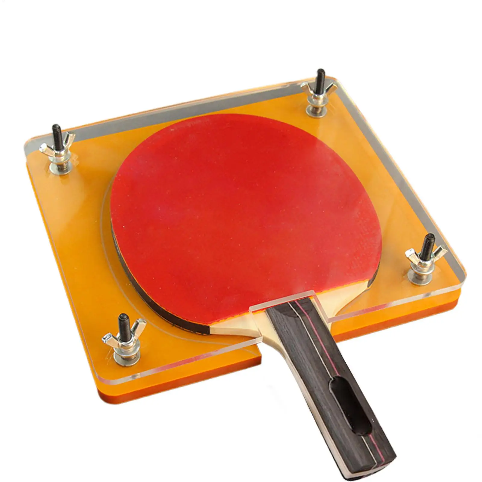 Tischtennisschläger-Presswerkzeug, tragbar, manuell verstellbar, zum Aufkleben von Gummikanten, für Trainer, Anfänger und Vereinsmitglieder Image