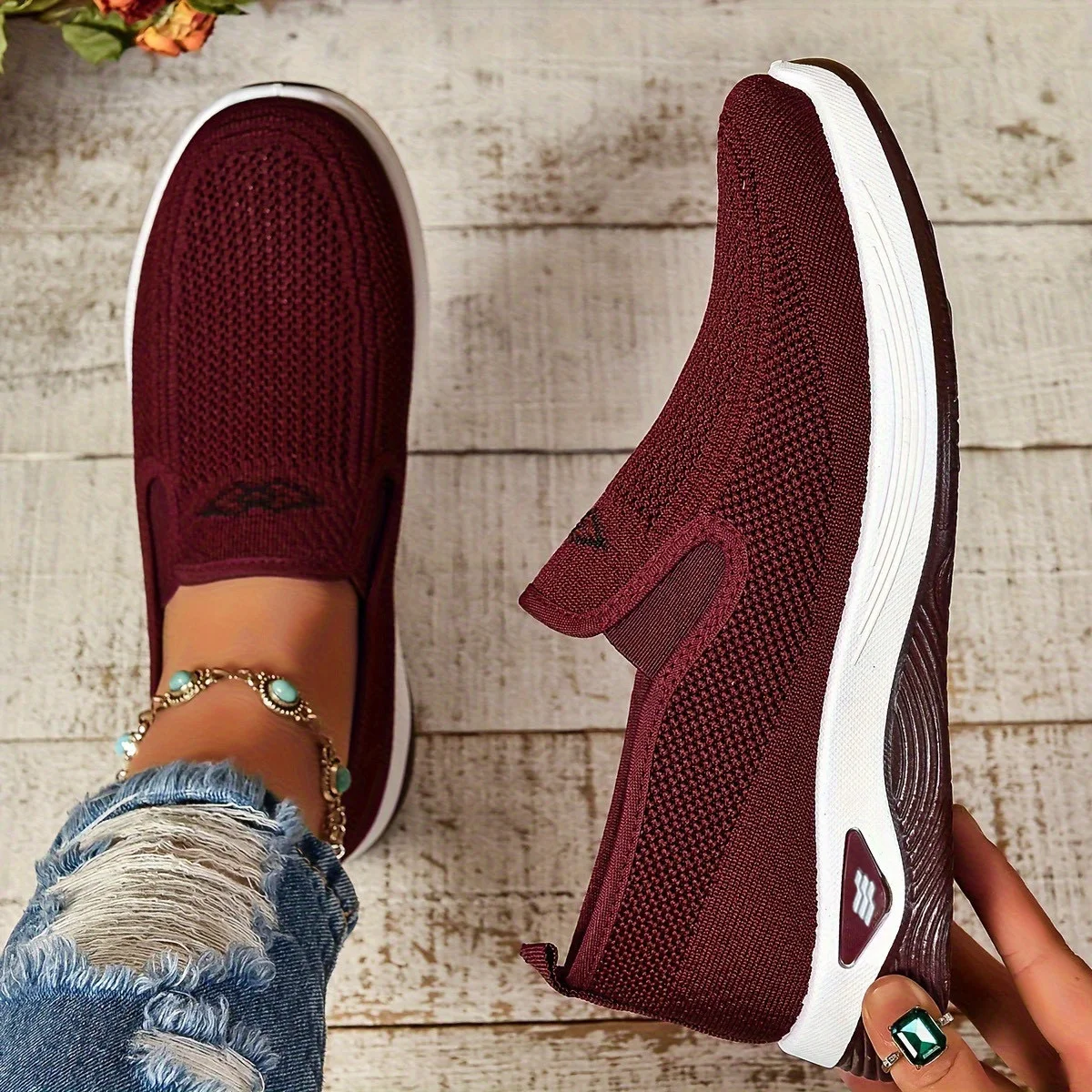 Damenschuhe, Einfarbige Weiche Damen-Halbschuhe, Lässige Sneaker, Leichte und Bequeme Damenschuhe