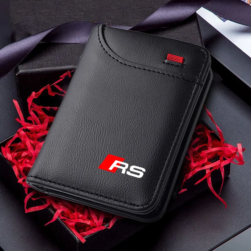 Bankkarten-Geldbörse Mini Herren Damen Münzbeutel Schlüsseltasche Organizer für Audi RS RS5 RSQ3 RSQ8 RS3 RS4 RS6 RS7 S4 S5 S6 S7 S8 A6L A4L Image