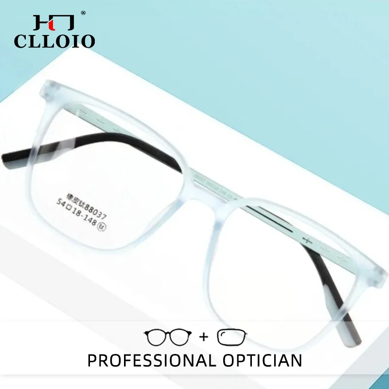 CLLOIO Mode Ultraleicht Langlebig TR90 Rahmen Lesebrille Blau Licht Blockieren Myopie Gläser Progressive Rezept Brillen Image