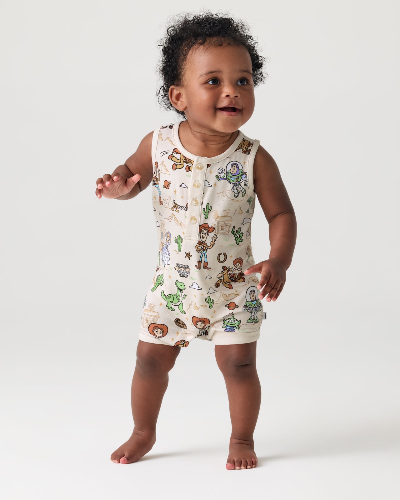Disney & Pixar Woody's Wild West Henley Romper - 2T
