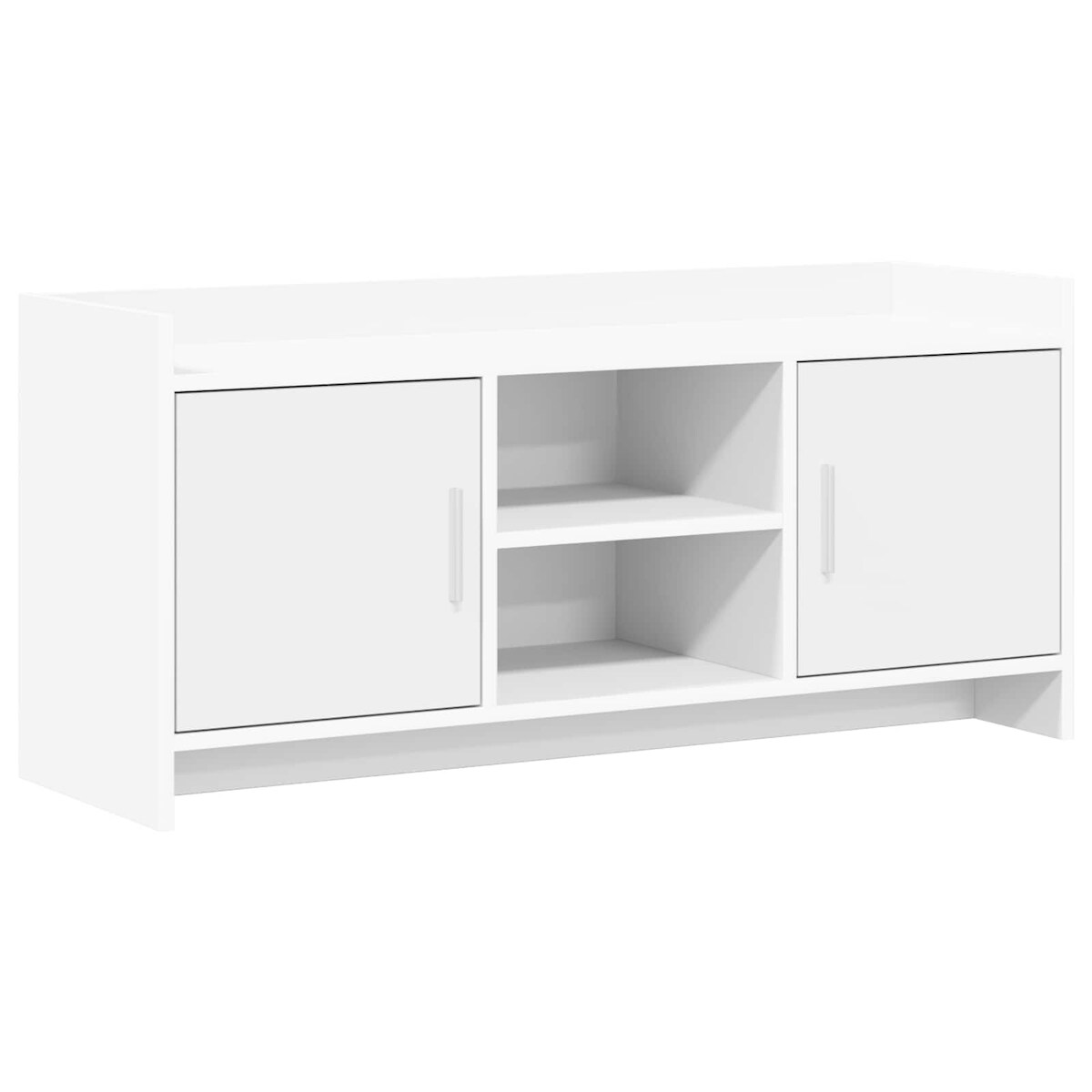 vidaXL TV-Schränk 102 x 33 x 47 cm Weiß Holzwerkstoff Image