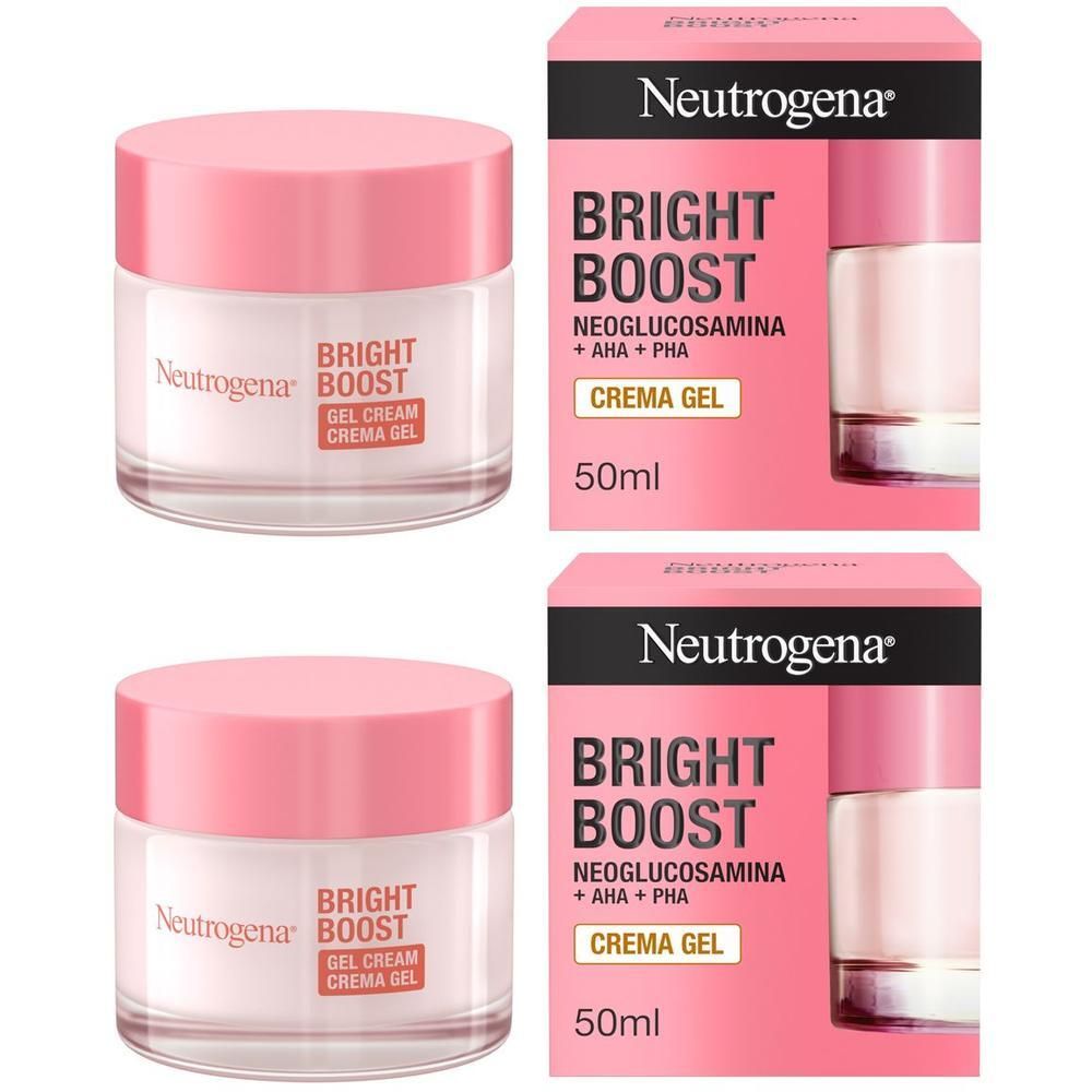 Neutrogena Bright Boost Crema Idratante Viso, Gel Illuminante, Neogluc