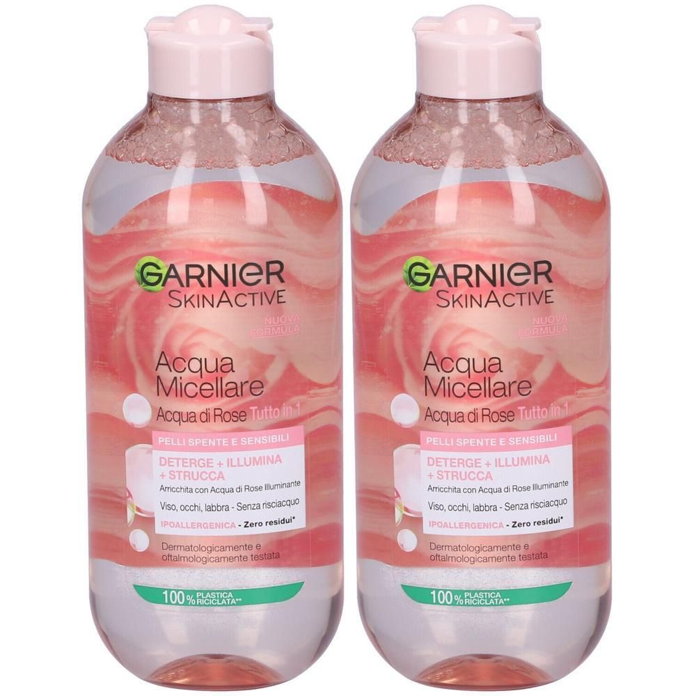 Garnier Acqua Micellare Illuminante di Rose 2x400 ml
