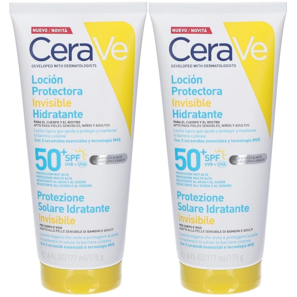 CeraVe Protezione Solare Idratante Invisibile SPF50+ 177ml 2x177 ml