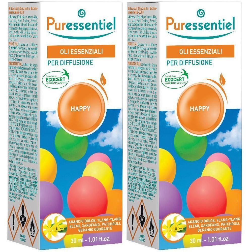 Puressentiel Oli Essenziali per Diffusione Happy 2x30 ml