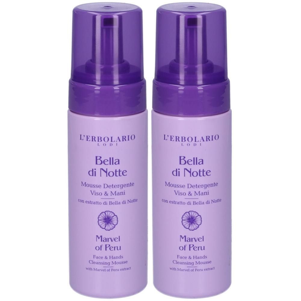 L´Erbolario Mousse Detergente Viso & Mani Bella di Notte 2x150 ml