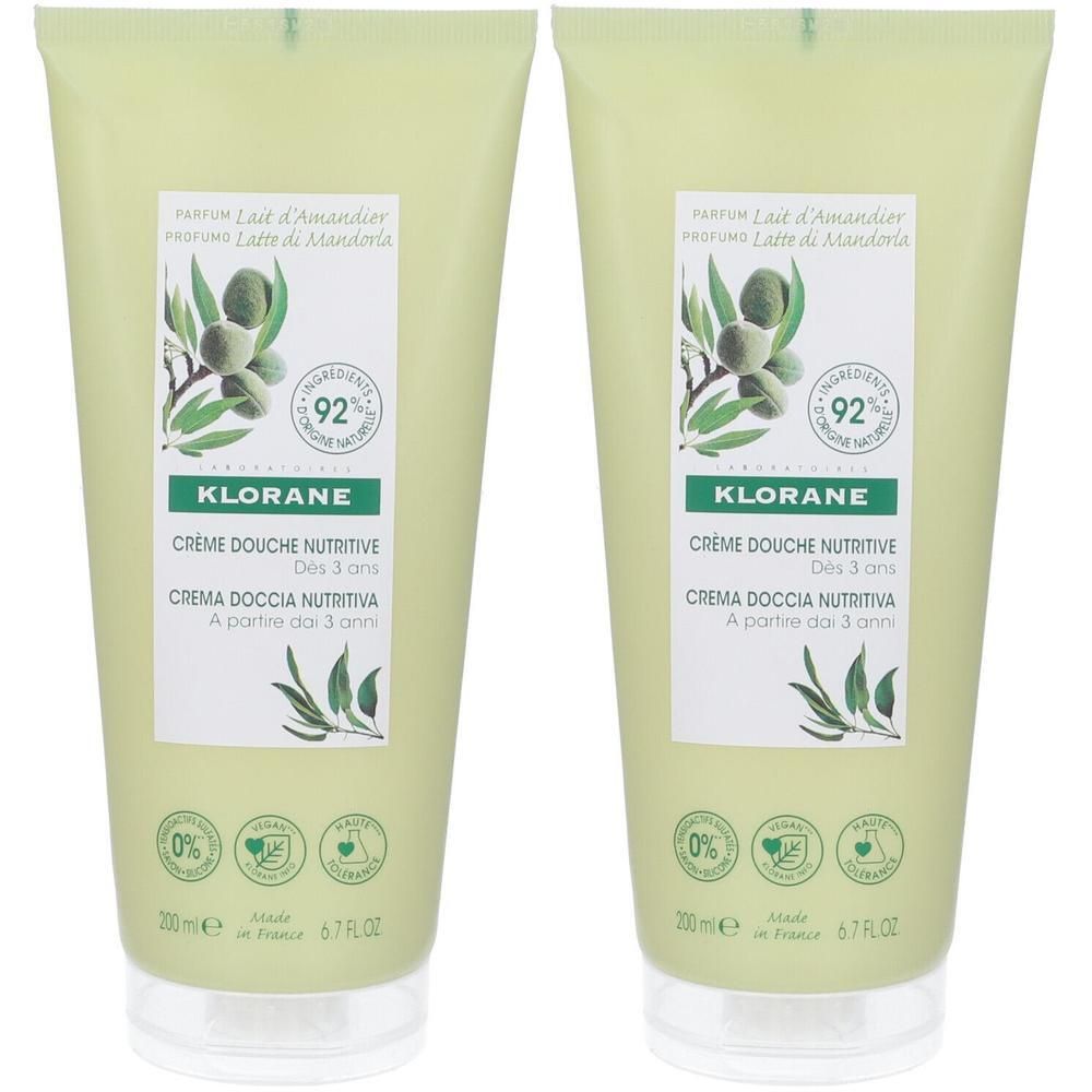 Klorane Crema Doccia Nutritiva al Cupuaçu BIO Profumo Latte di Mandorl
