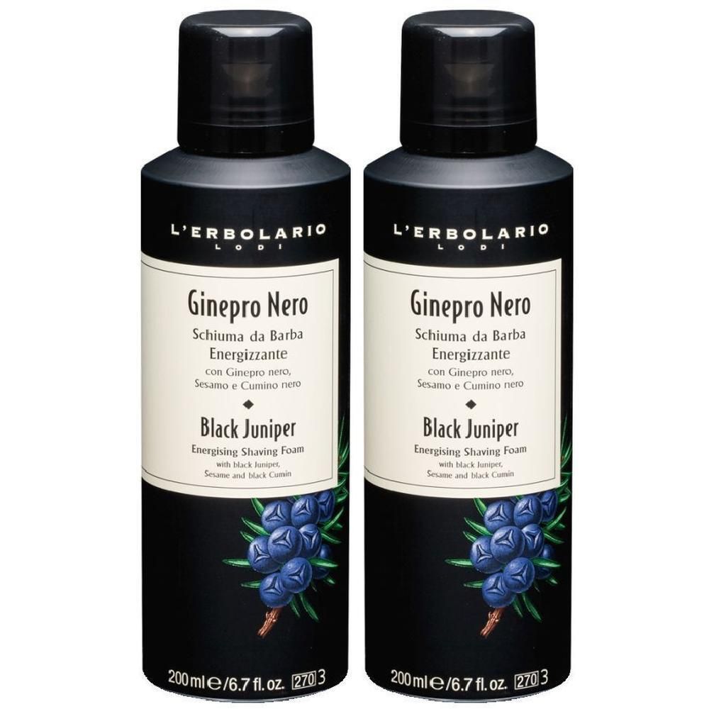 Ginepro Nero Schiuma Da Barba Energizzante 200 Ml 2x200 ml da barba