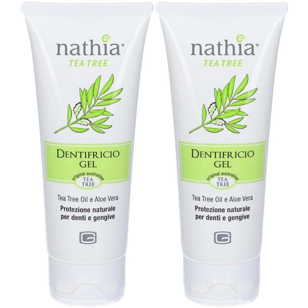 Nathia Tea Tree Dentifricio Gel 2x75 ml dentale