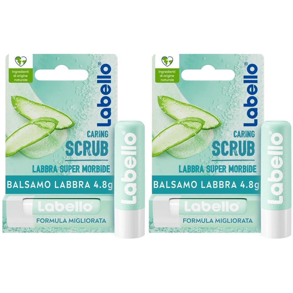 Labello Scrub Idratante Aloe Vera 4.8 g, Balsamo labbra scrub con part