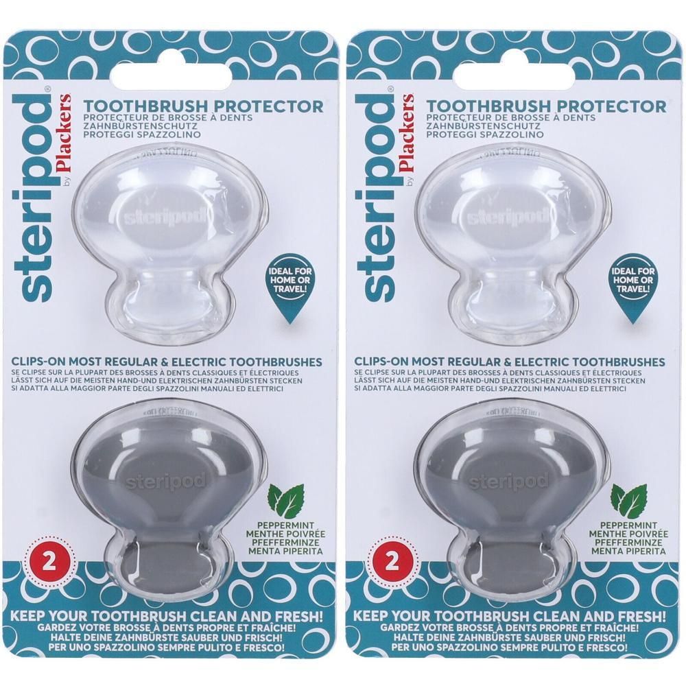 Steripod Clip Proteggi Spazzolino 2 Pezzi 2x2 St