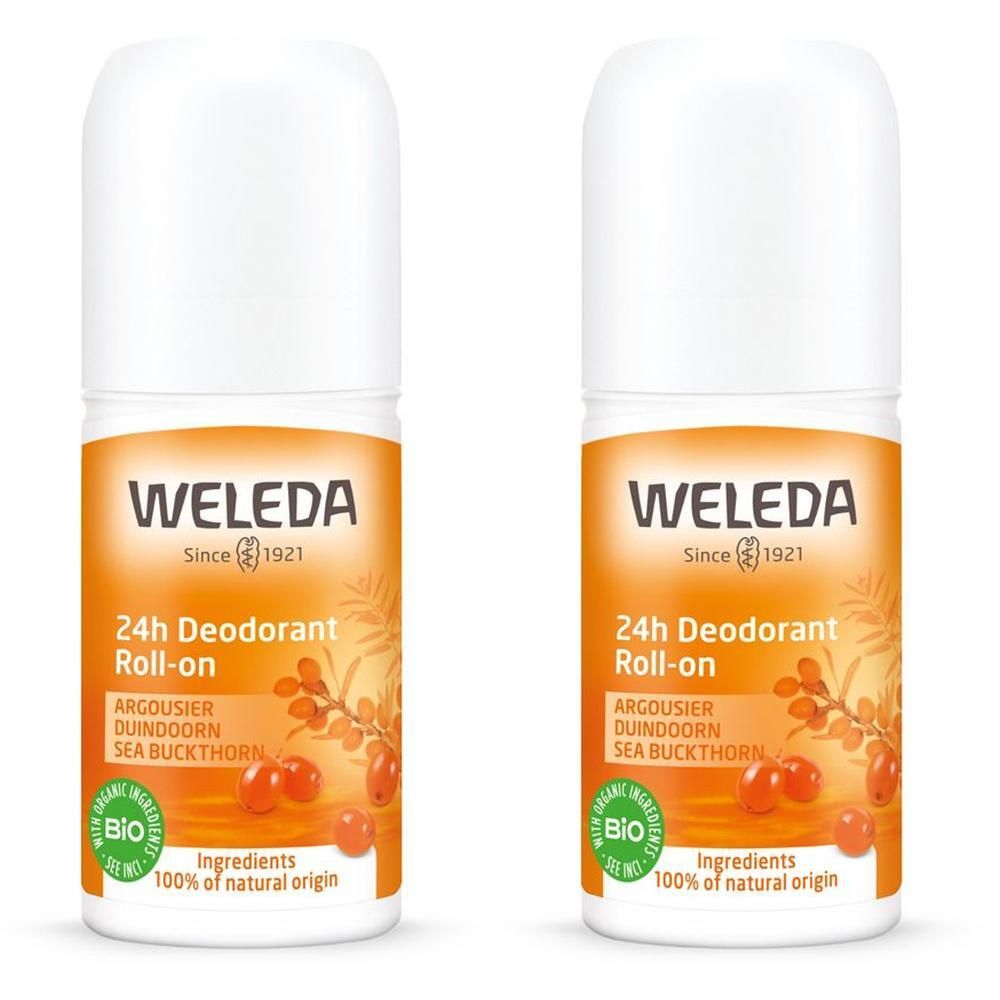 WELEDA 24h Deo Roll-On Olivello Spinoso 2x50 ml
