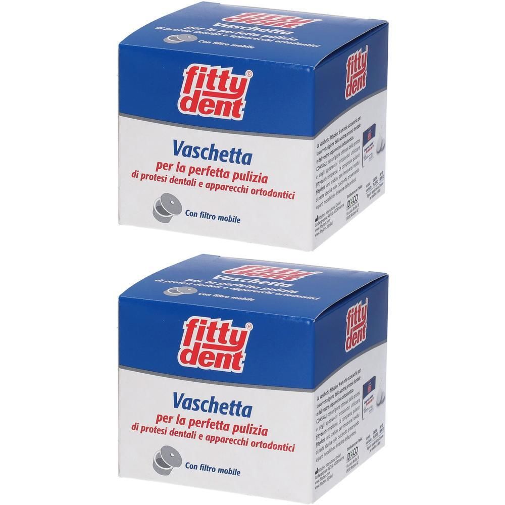Fittydent Vaschetta Portaprotesi 2x1 St