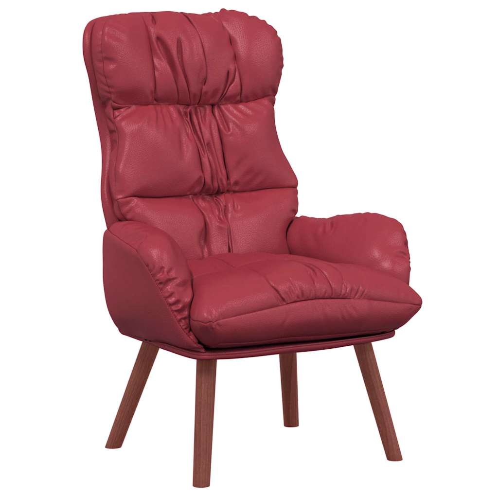 vidaXL Sessel Weinrot 69 x 74 x 93 cm Kunstleder Image