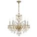 Crystorama Traditional Crystal 22 Inch 5 Light Mini Chandelier - 1005-PB-CL-SAQ