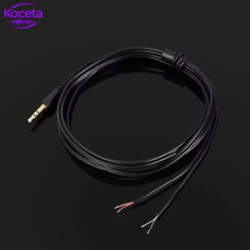 Câble de remplacement pour écouteurs Koceta DIY 1836 OFC Core IEM, câble de réparation pour casque audio, fil audio HiFi 3 pôles semi-fini