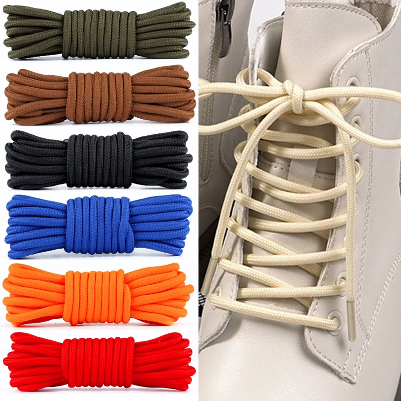 1 Paar/3 Paar langlebige, einfarbige, runde Schnürsenkel, Unisex-Schnürsenkel für Outdoor-Sportarten. Hochwertige Schnürsenkel für Turnschuhe und Stiefel Image