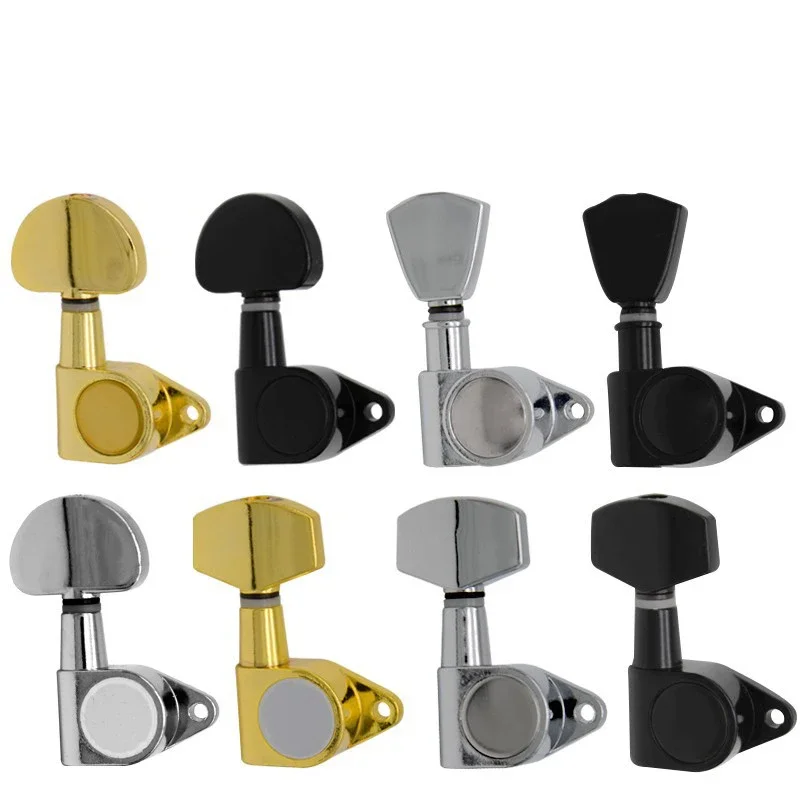 1pc Gitarren ballade Saiten knöpfe halbrund vollständig geschlossene Saiten knöpfe 90 Grad Universal Saiten knöpfe Metall gitarren zubehör Image