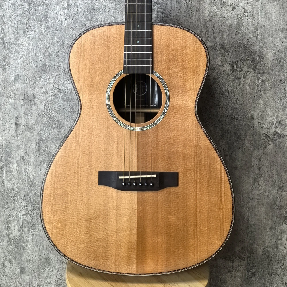 38 Zoll 000 Body Top Massive Fichten-Mahagoni-Akustikgitarre für hochwertige handgefertigte Gitarre Image