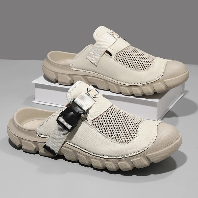 Sommer-Herren-Sandalen aus echtem Leder, Freizeitschuhe für Herren, Outdoor-Herren-Ledersandalen für Herren, Strandschuhe, römische Herrenschuhe