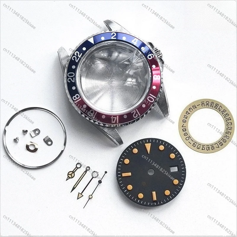 Für Uhrenzubehör, geeignet für 2836 Vier-Pin-Uhrwerk 1675, Acrylspiegel, orangefarbener Pin, 40-mm-Gehäuse Image